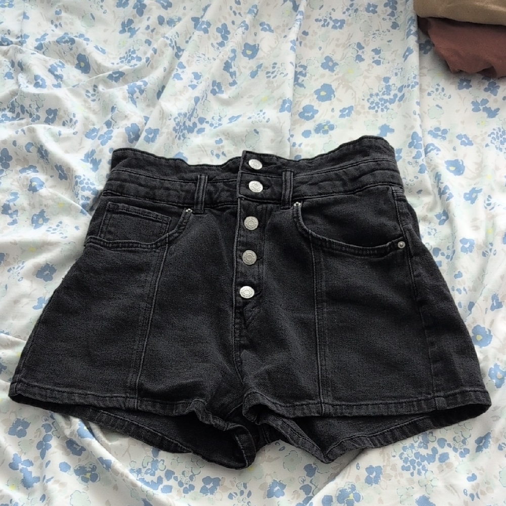 Wild Fable High Waist Black Denim Shorts